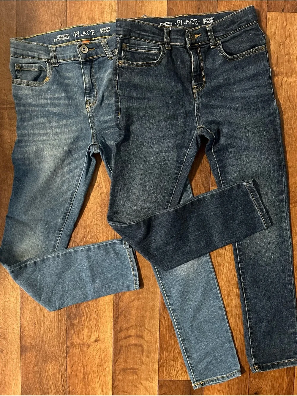 The Children's Place Skinny Jeans Duo - Light and Dark Blue Denim